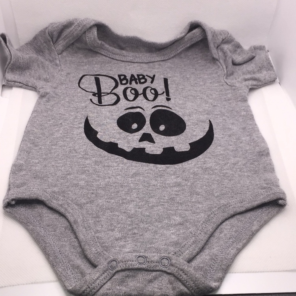 Baby Boo! Halloween Pumpkin Face Bodysuit 3-6 M